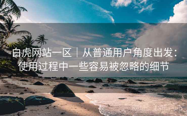 白虎网站一区｜从普通用户角度出发：使用过程中一些容易被忽略的细节