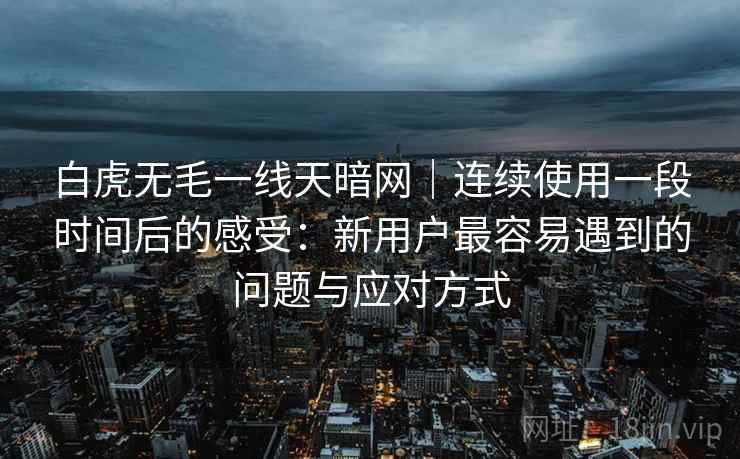 白虎无毛一线天暗网｜连续使用一段时间后的感受：新用户最容易遇到的问题与应对方式