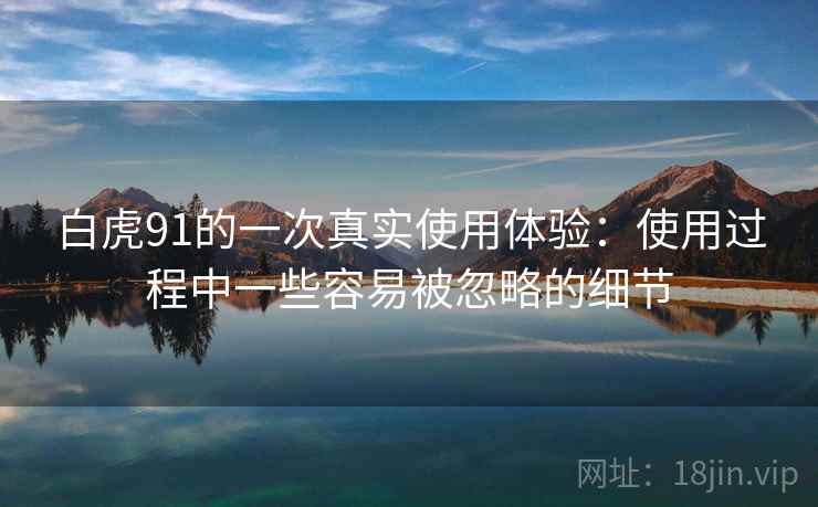白虎91的一次真实使用体验：使用过程中一些容易被忽略的细节