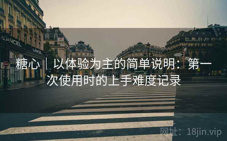 糖心｜以体验为主的简单说明：第一次使用时的上手难度记录
