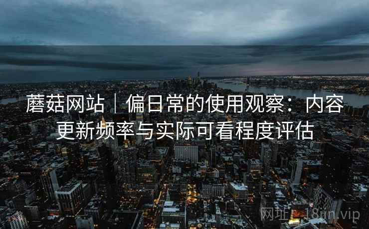 蘑菇网站｜偏日常的使用观察：内容更新频率与实际可看程度评估