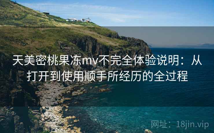 天美密桃果冻mv不完全体验说明:从打开到使用顺手所经历的全过程