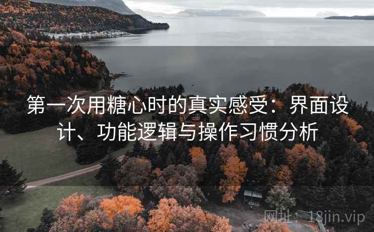 第一次用糖心时的真实感受:界面设计、功能逻辑与操作习惯分析