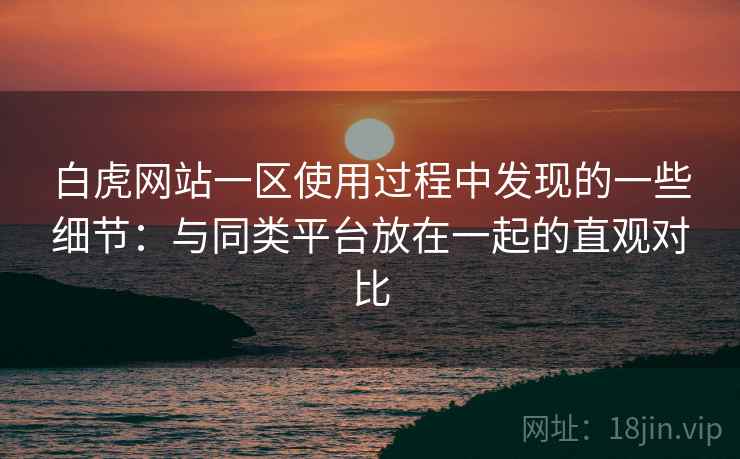 白虎网站一区使用过程中发现的一些细节：与同类平台放在一起的直观对比